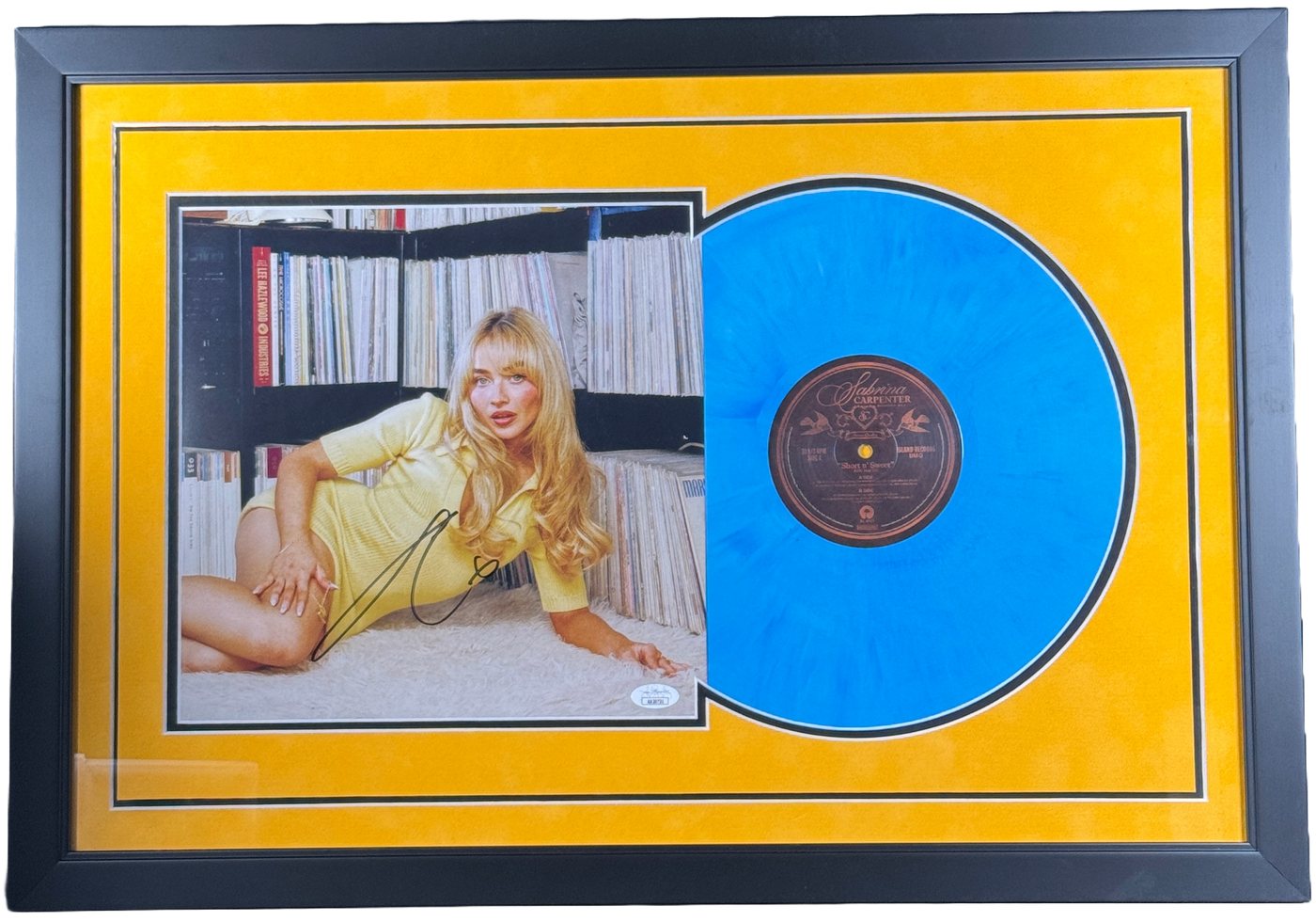 Sabrina Carpenter Signed Short n Sweet Vinyl Framed Autographed JSA COA