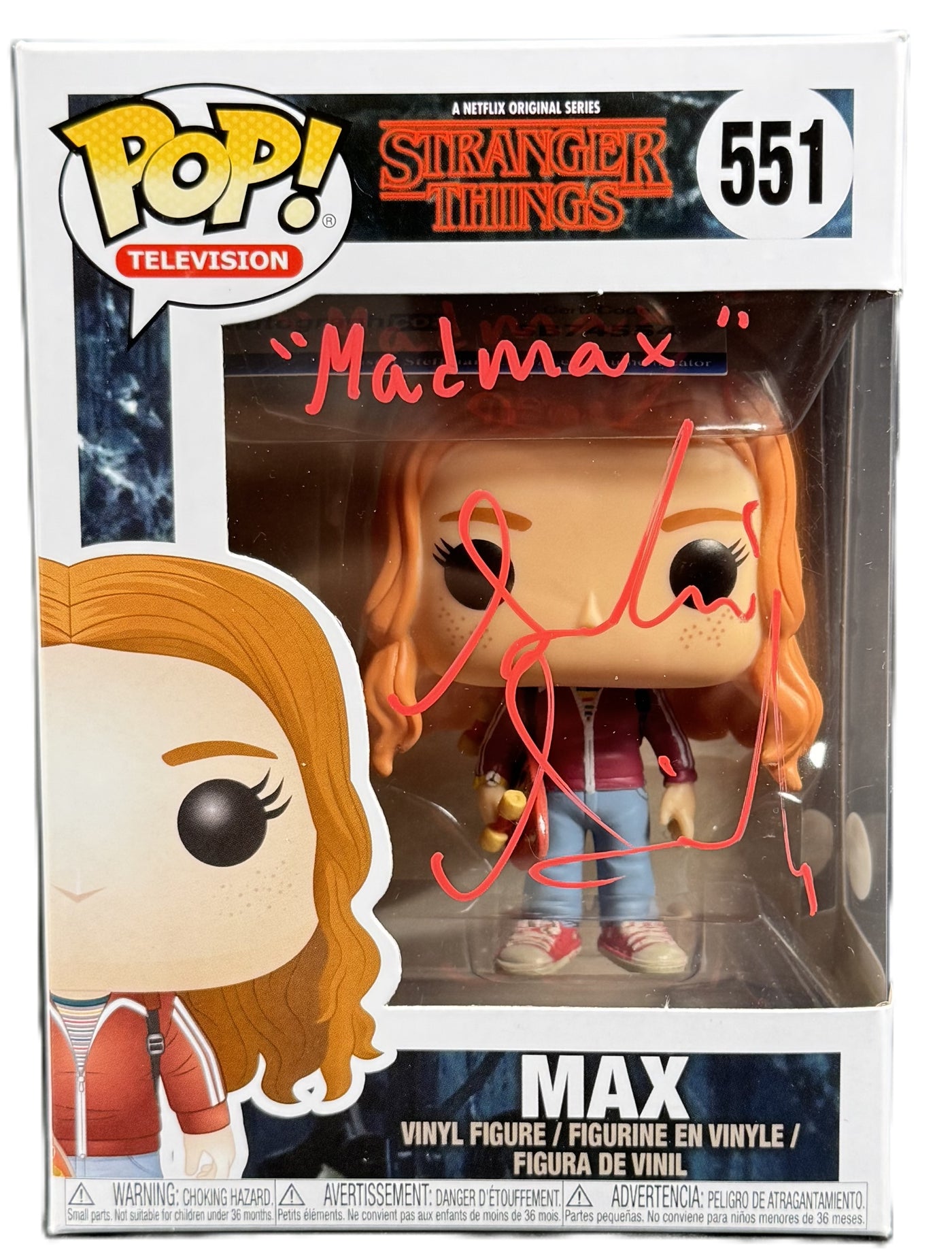 Sadie Sink Signed Funko POP Stranger Things Max #551 Autographed ACOA COA