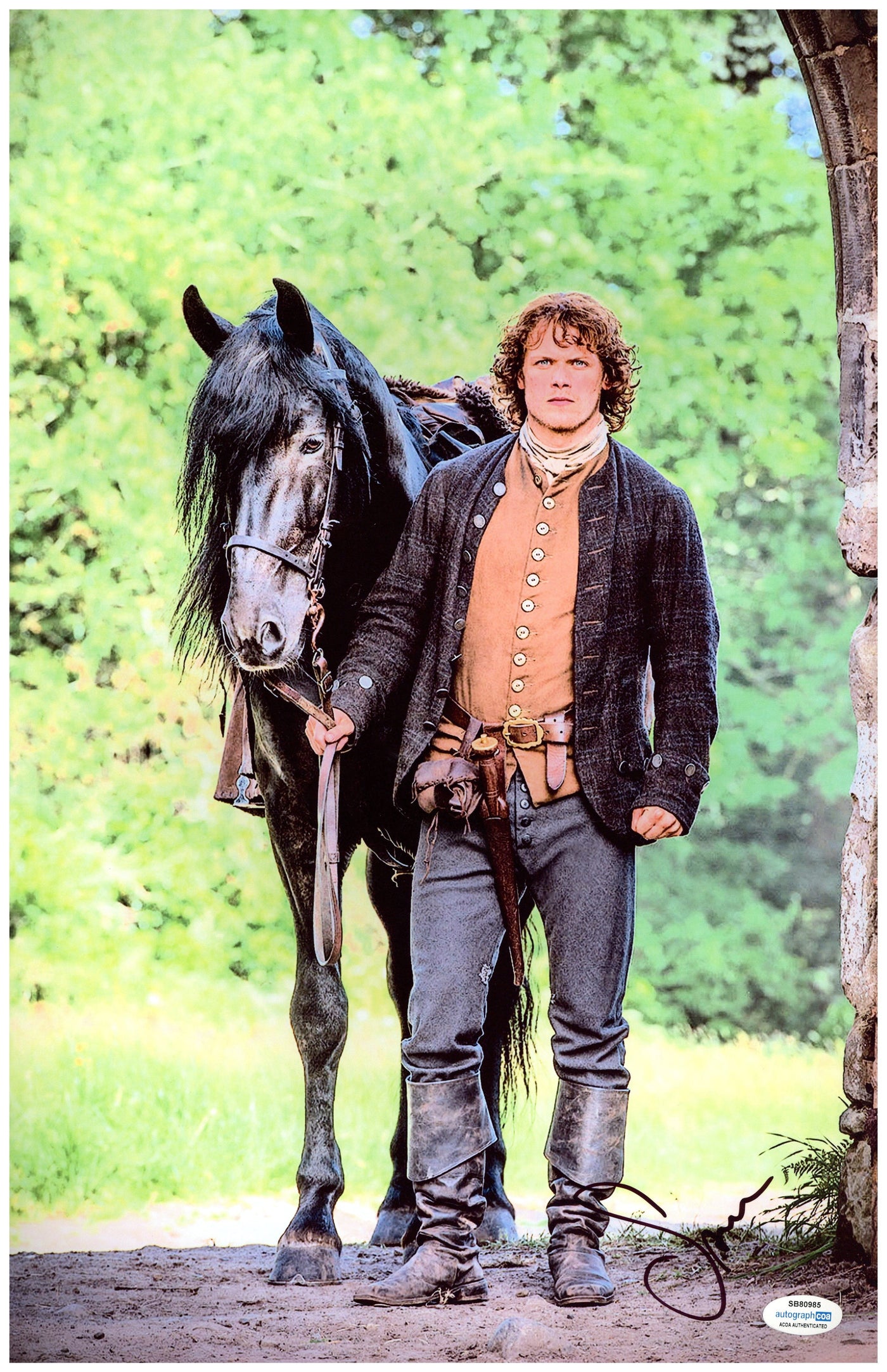 Sam Heughan Signed 11x17 Photo Outlander Authentic Autographed ACOA