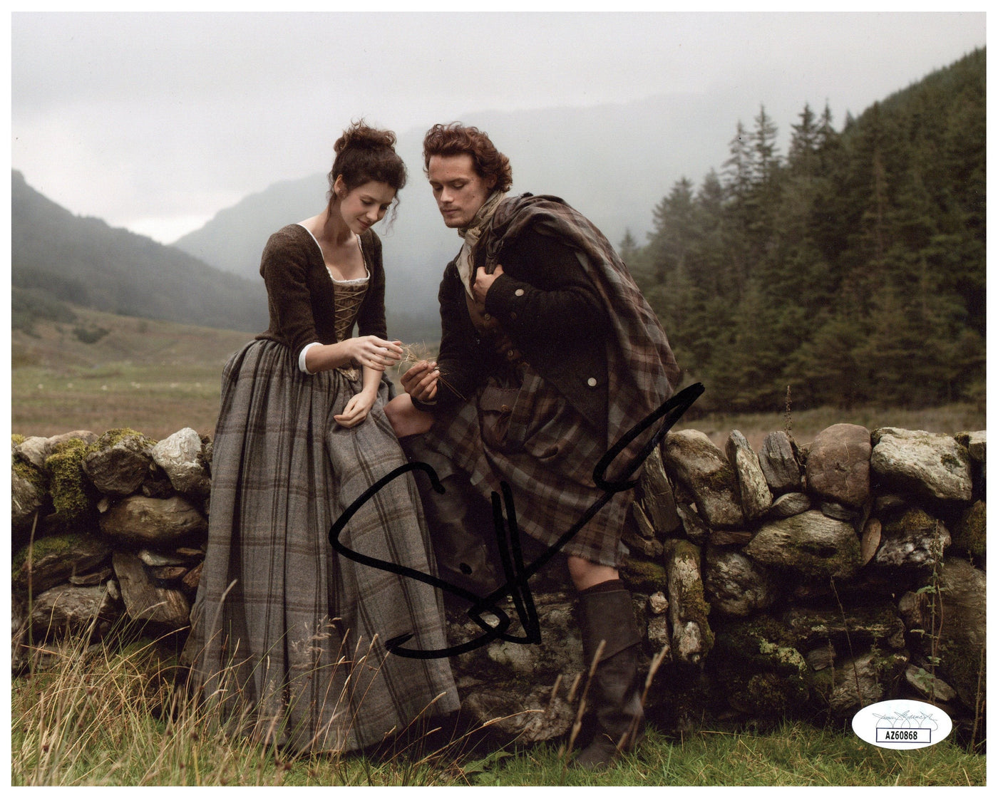 Sam Heughan Signed 8x10 Photo Outlander Autographed JSA COA #3