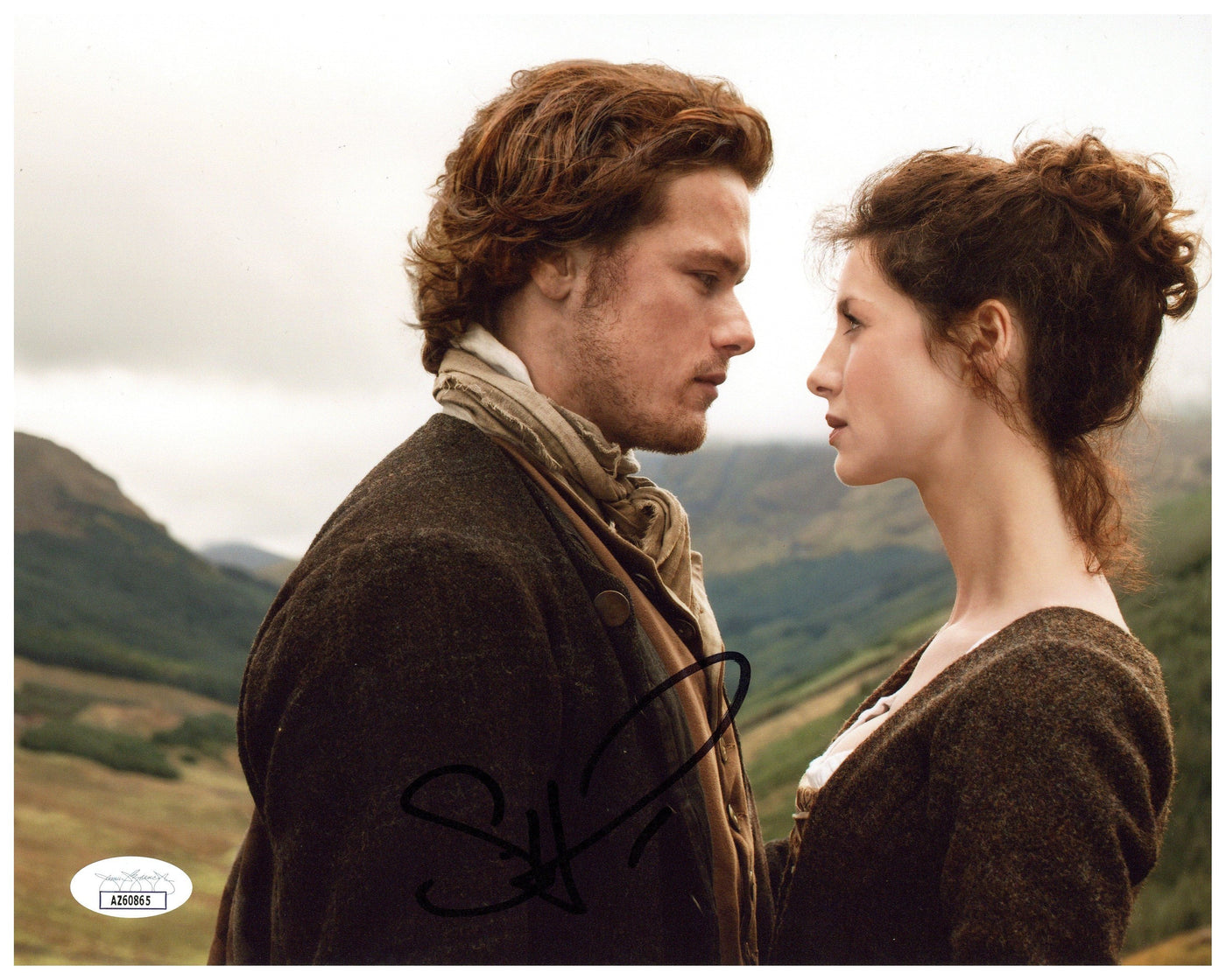 Sam Heughan Signed 8x10 Photo Outlander Autographed JSA COA #4