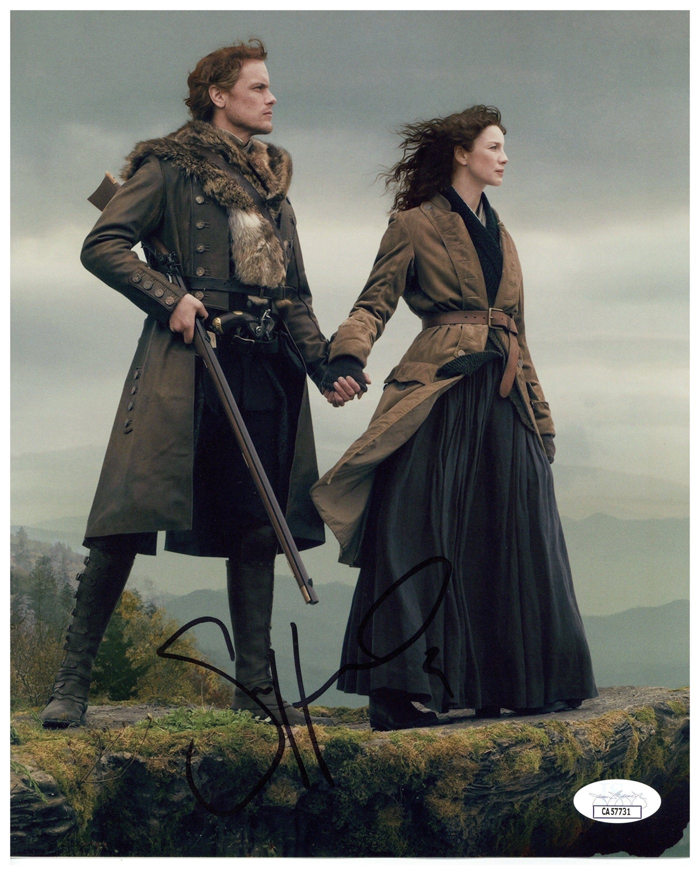 Sam Heughan Signed 8x10 Photo Outlander Autographed JSA COA #6