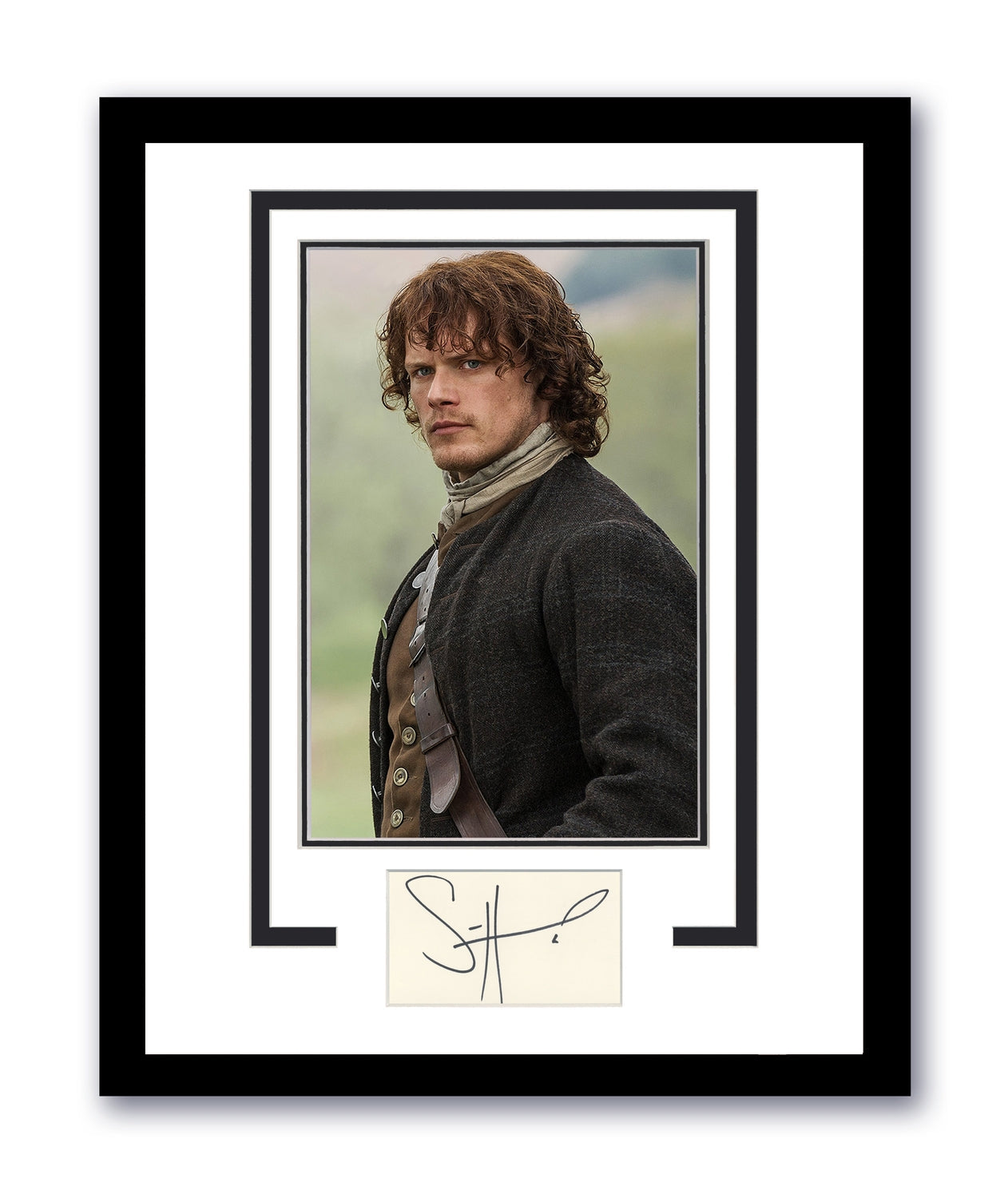 Sam Heughan Signed Cut 11x14 Outlander Autographed Authentic ACOA 3