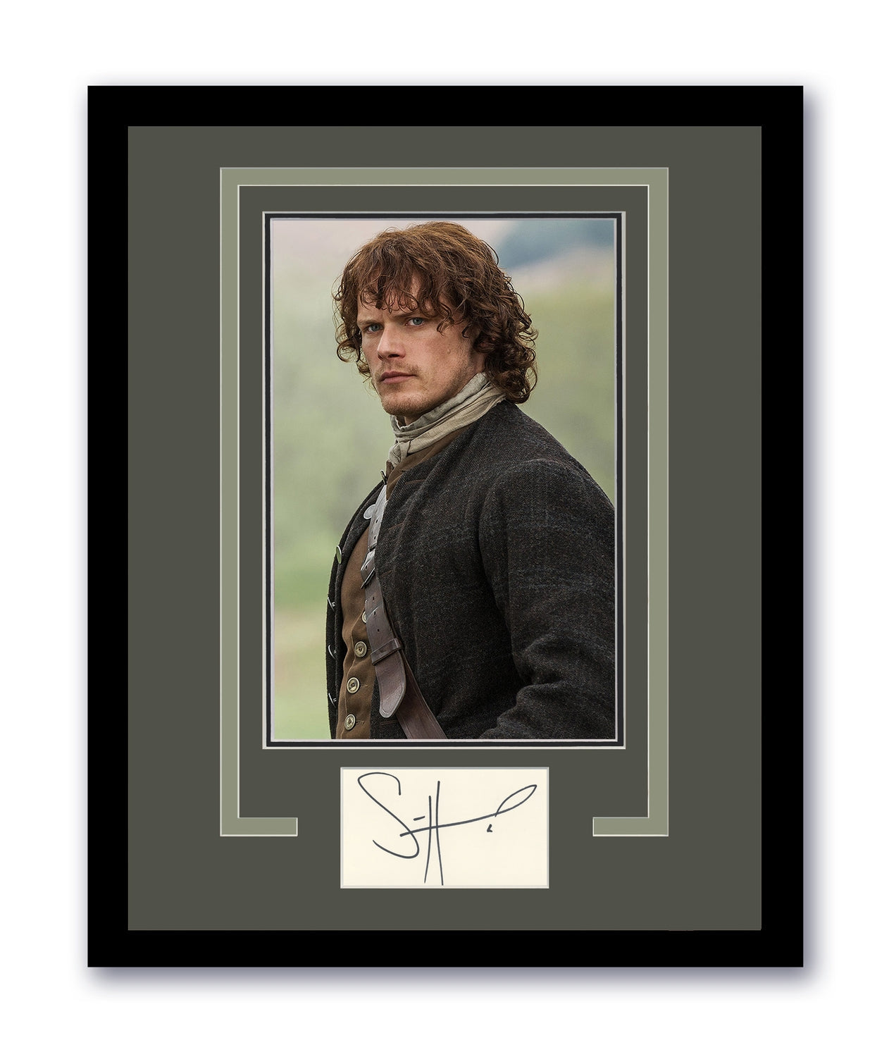 Sam Heughan Signed Cut 11x14 Outlander Autographed Authentic ACOA 4