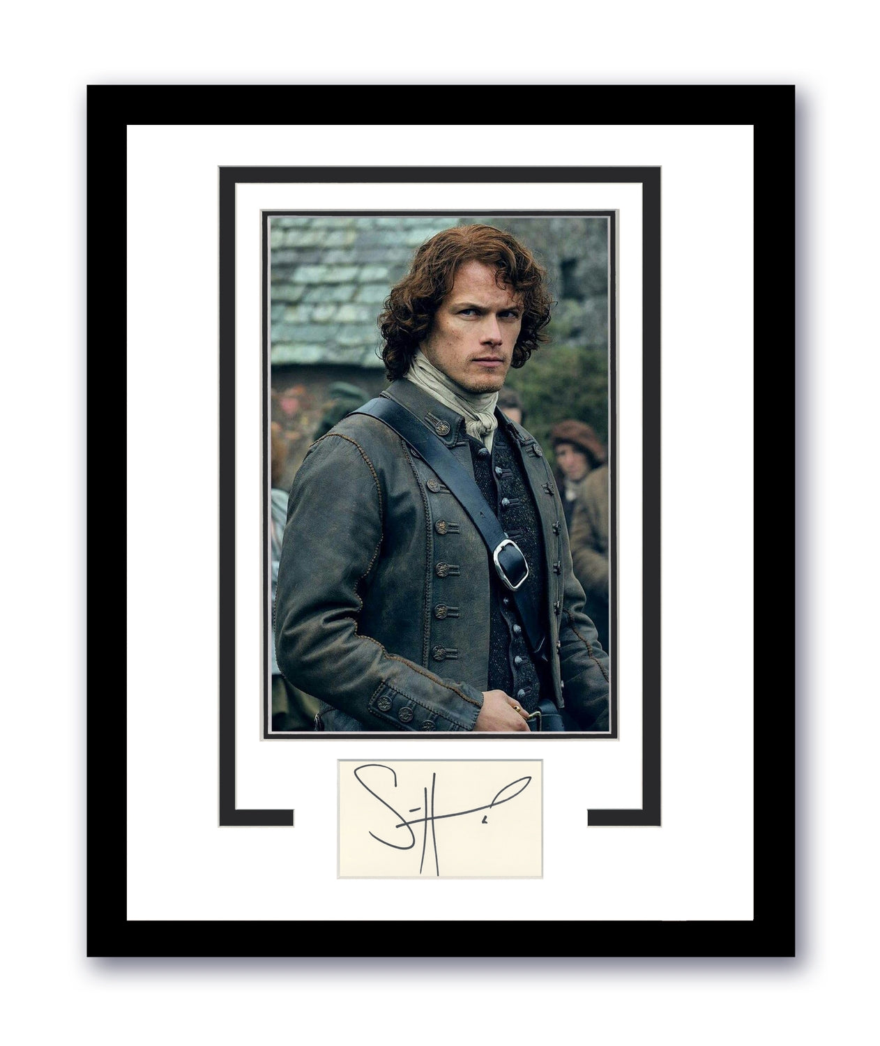 Sam Heughan Signed Cut 11x14 Outlander Autographed Authentic ACOA 5