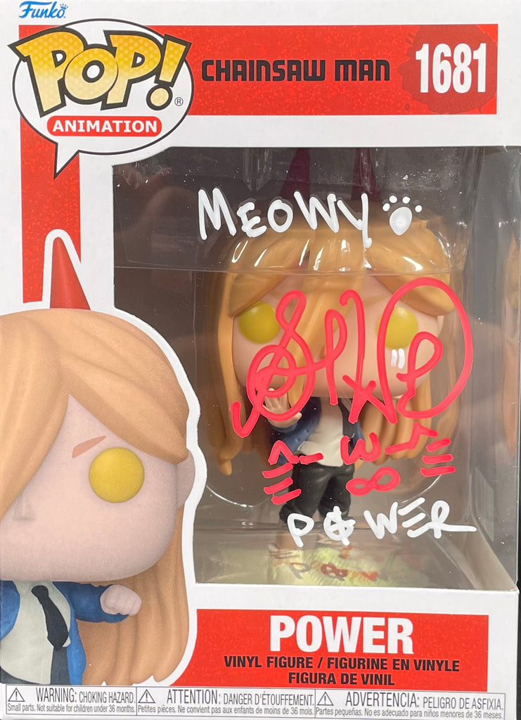 Sarah Wiedenheft Signed Funko POP Chainsaw Man Power Autographed