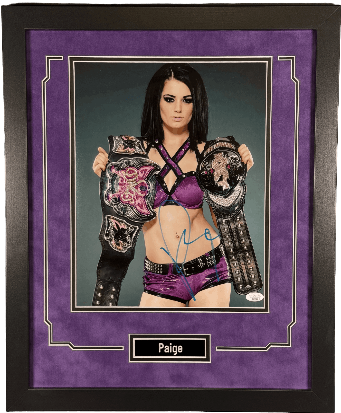 Saraya Signed 11x14 Photo Custom Framed WWE Paige AEW NXT Autographed JSA COA
