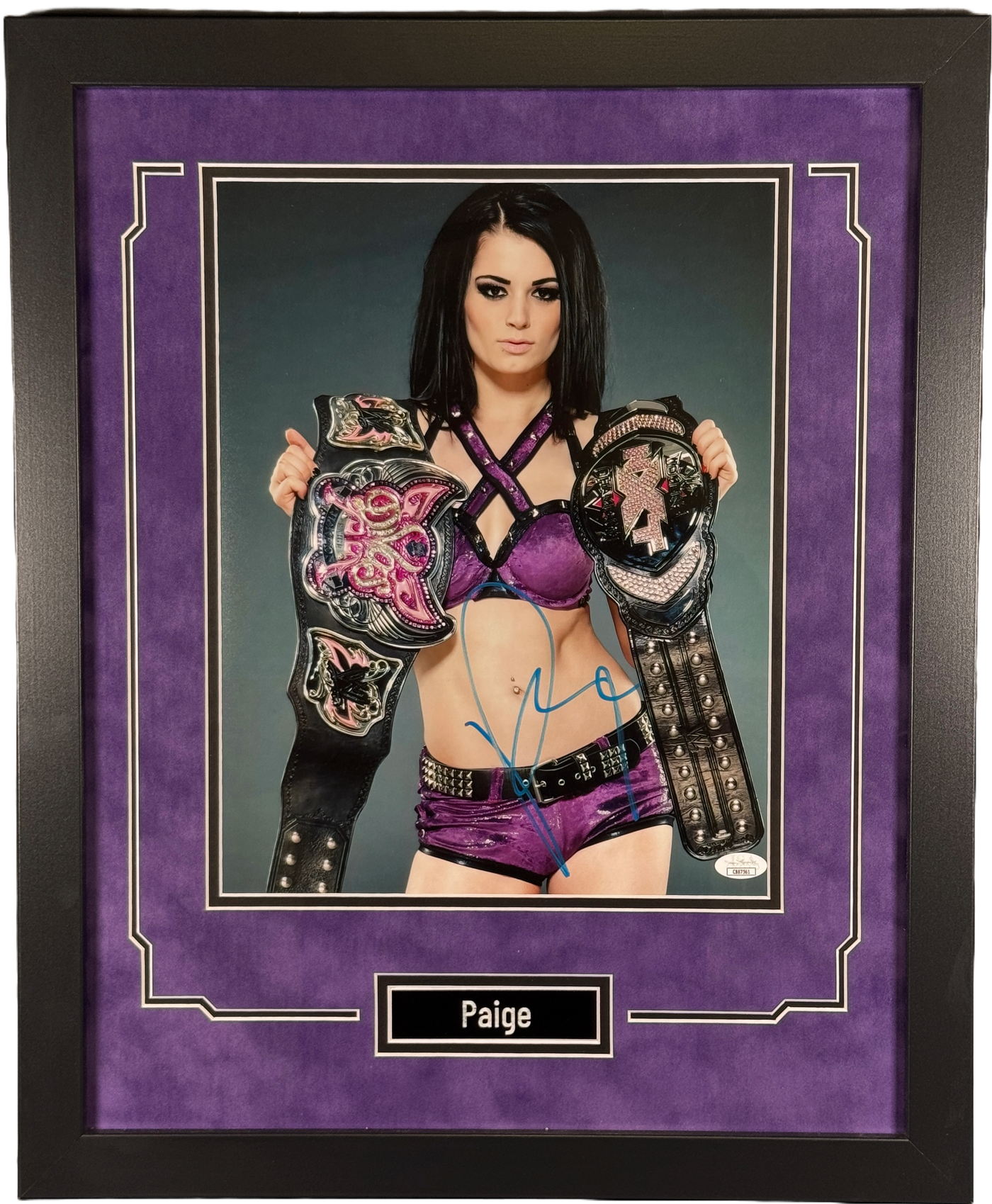Saraya Signed 11x14 Photo Custom Framed WWE Paige AEW NXT Autographed JSA COA