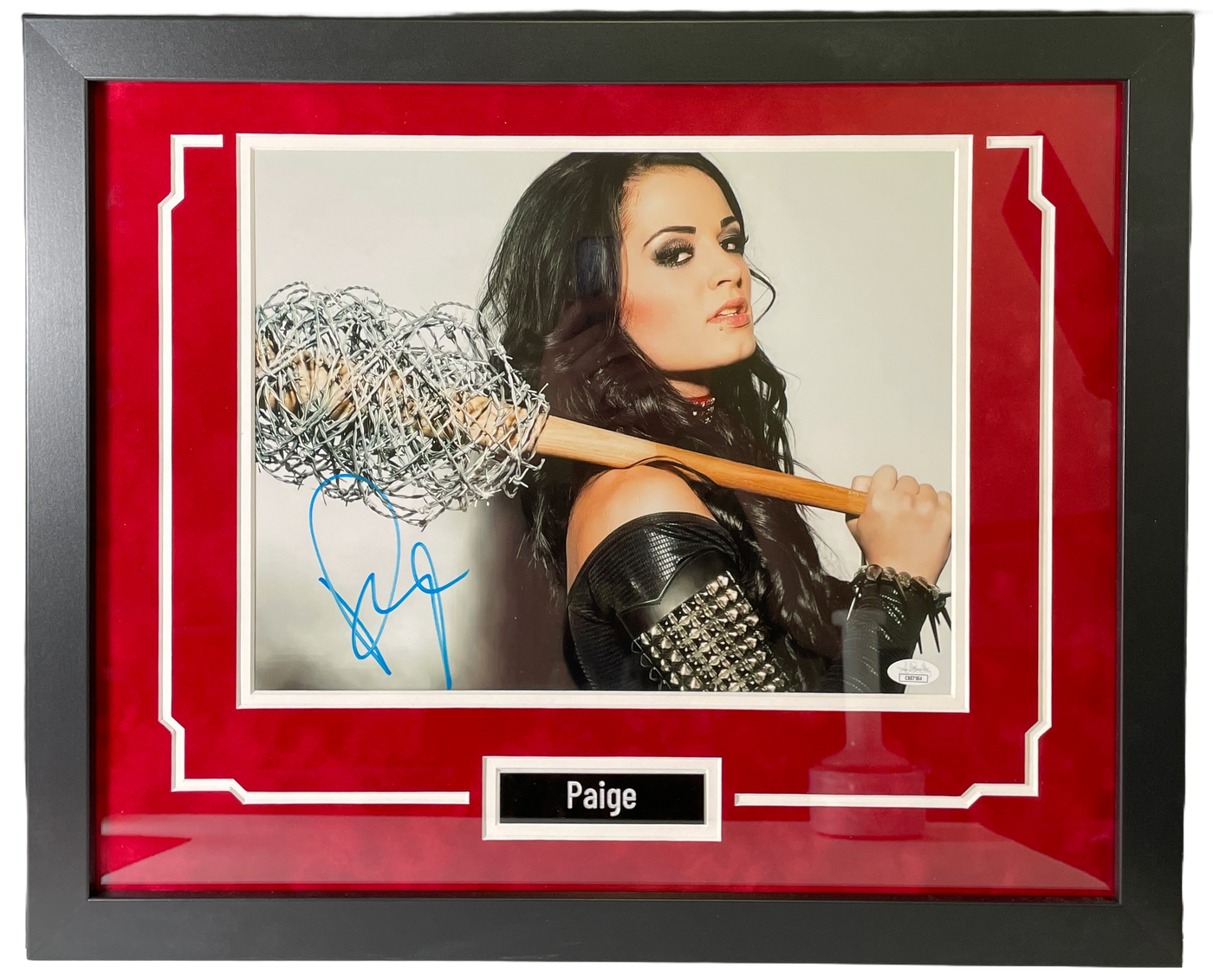 Saraya Signed Framed 11x14 Photo WWE Paige AEW NXT Autographed JSA COA