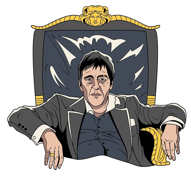 Scarface "King Sitting" Enamel Pin - Limited Release