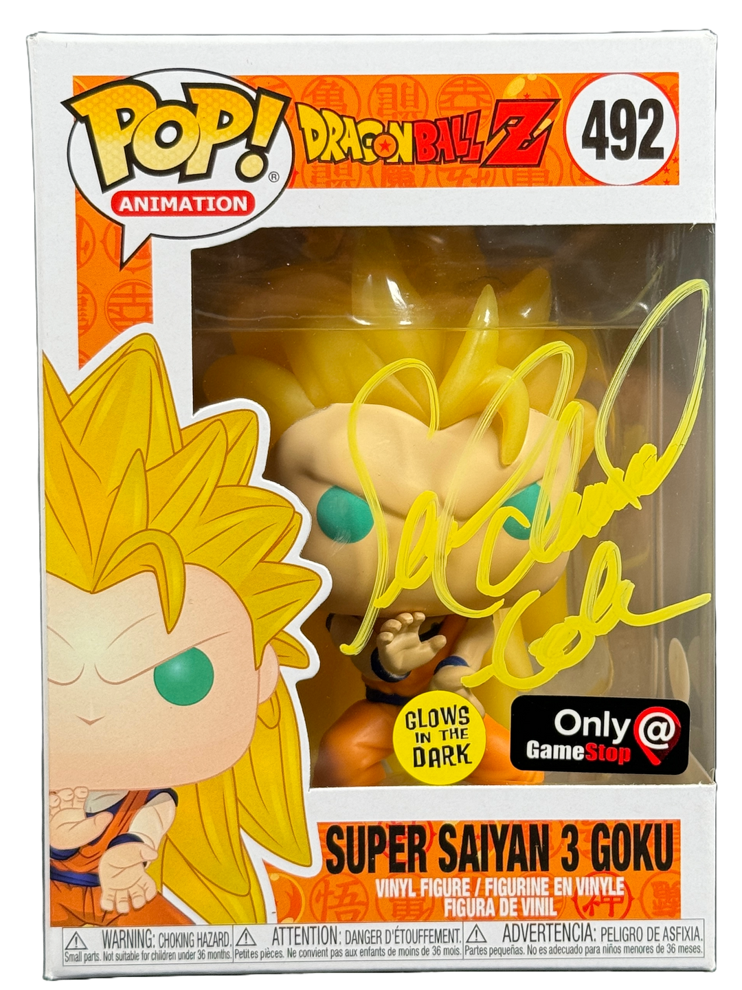 Signed dragon factory ball Funko pop Goku SSGSS