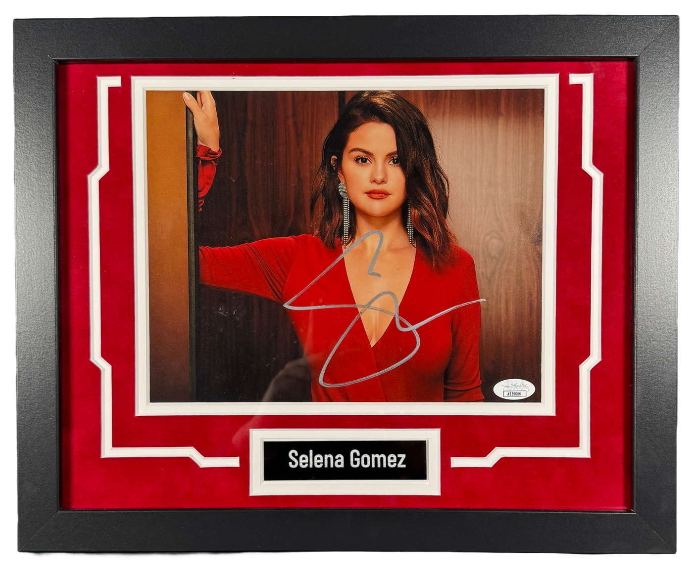 Selena Gomez Signed Custom Framed 8x10 Photo Authentic Autographed JSA COA