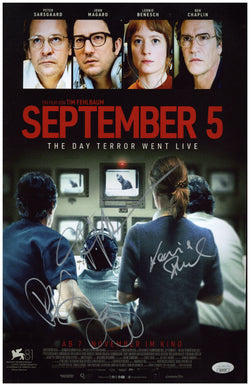 Image of September 5 Cast Signed 11x17 Photo Peter Sarsgaard Autographed JSA COA