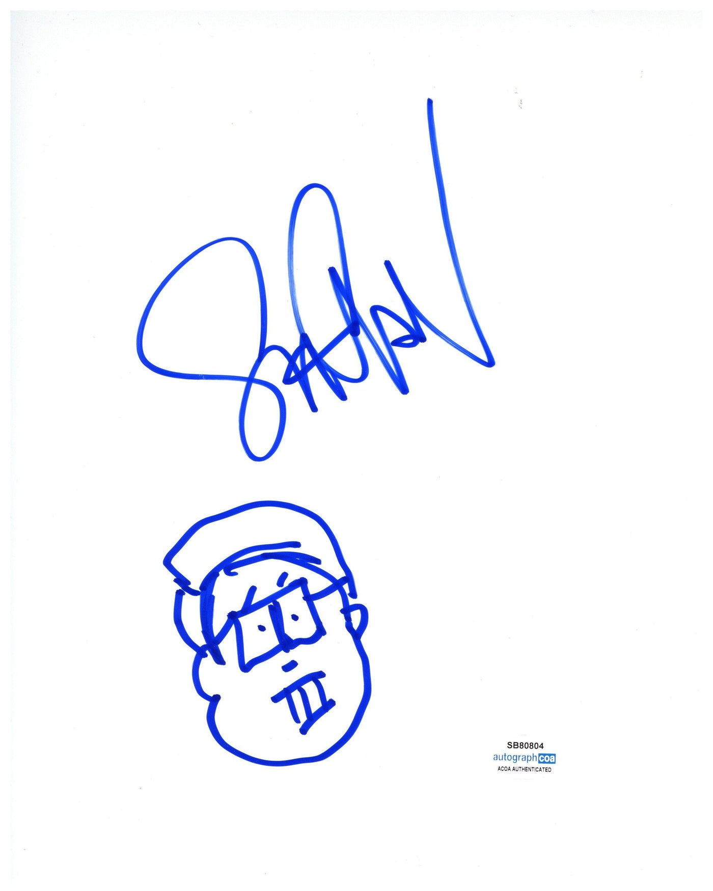 Seth Green Signed Original Drawing - Hand Sketch Autographed AutographCOA