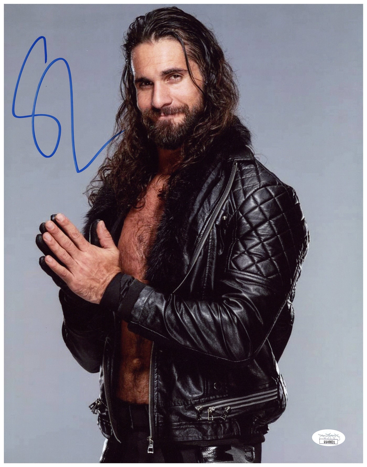 Seth Rollins Signed 11x14 WWE Champion Autographed JSA COA 2