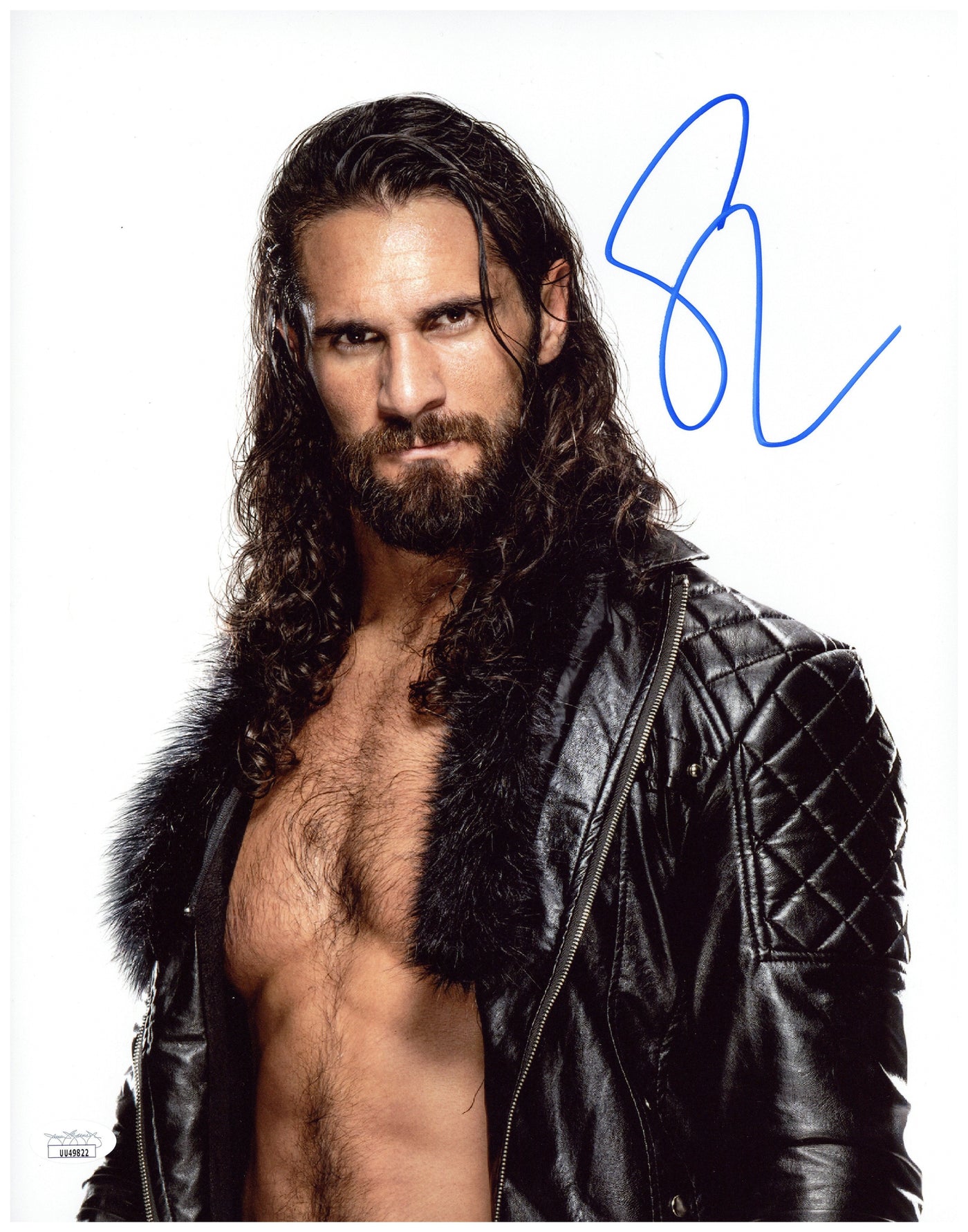 Seth Rollins Signed 11x14 WWE Champion Autographed JSA COA