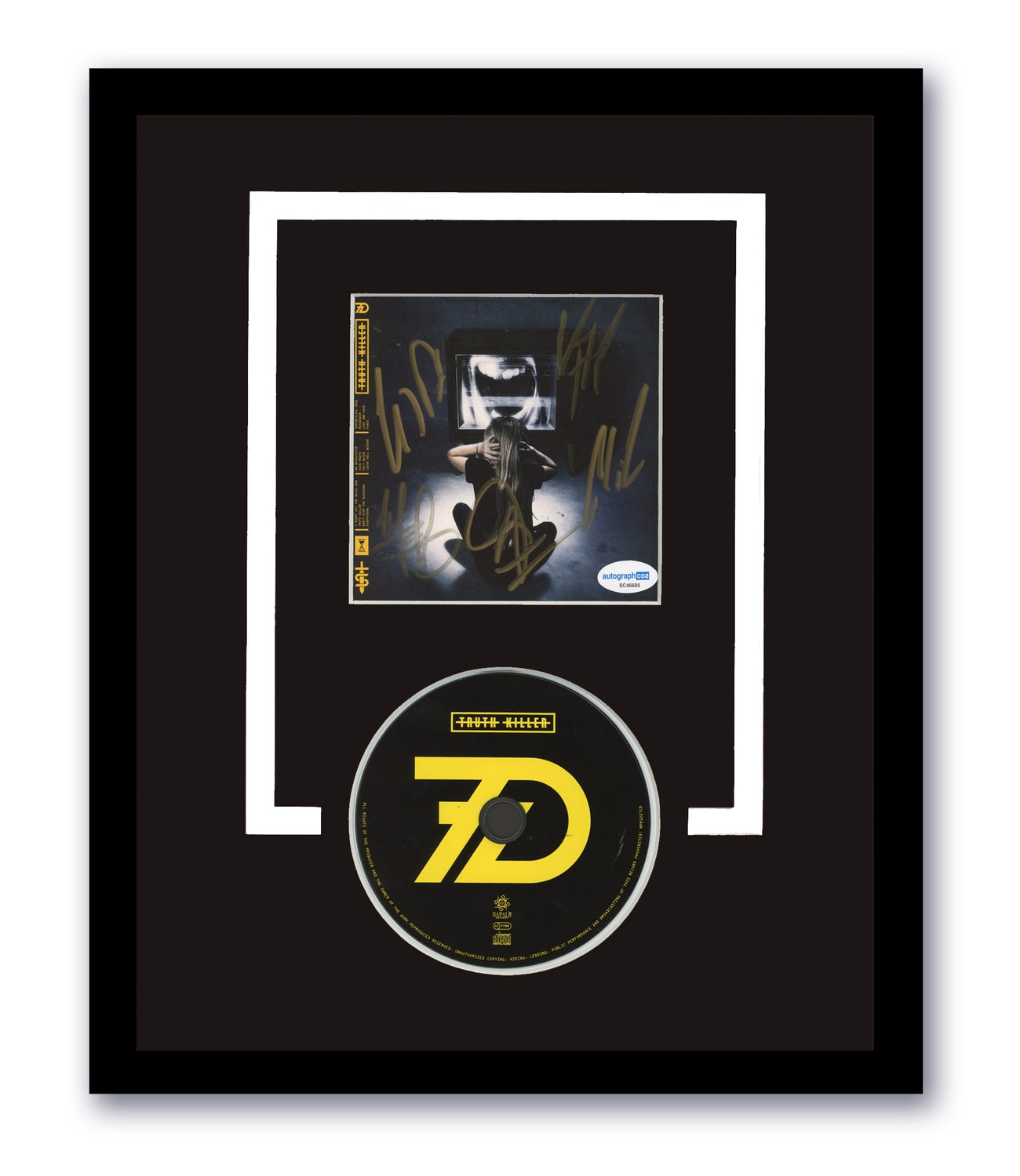 Sevendust Signed Truth Killer CD Framed Autographed ACOA