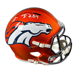 Image of Shannon Sharpe Signed F/S Helmet Rep Denver Broncos UNC Autographed JSA COA