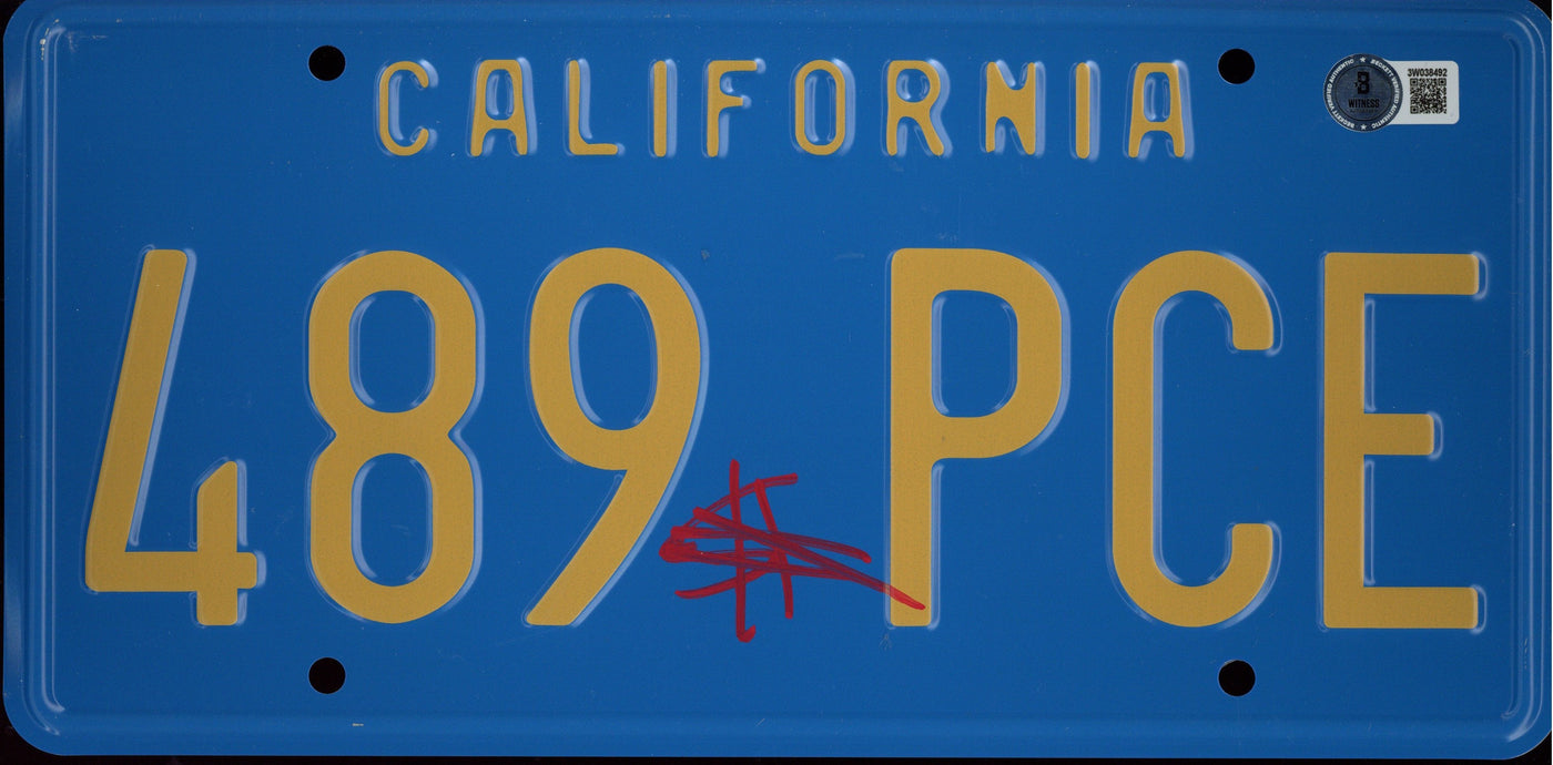 Shia LaBeouf Signed Transformers Camaro Replica License Plate Autographed BAS COA
