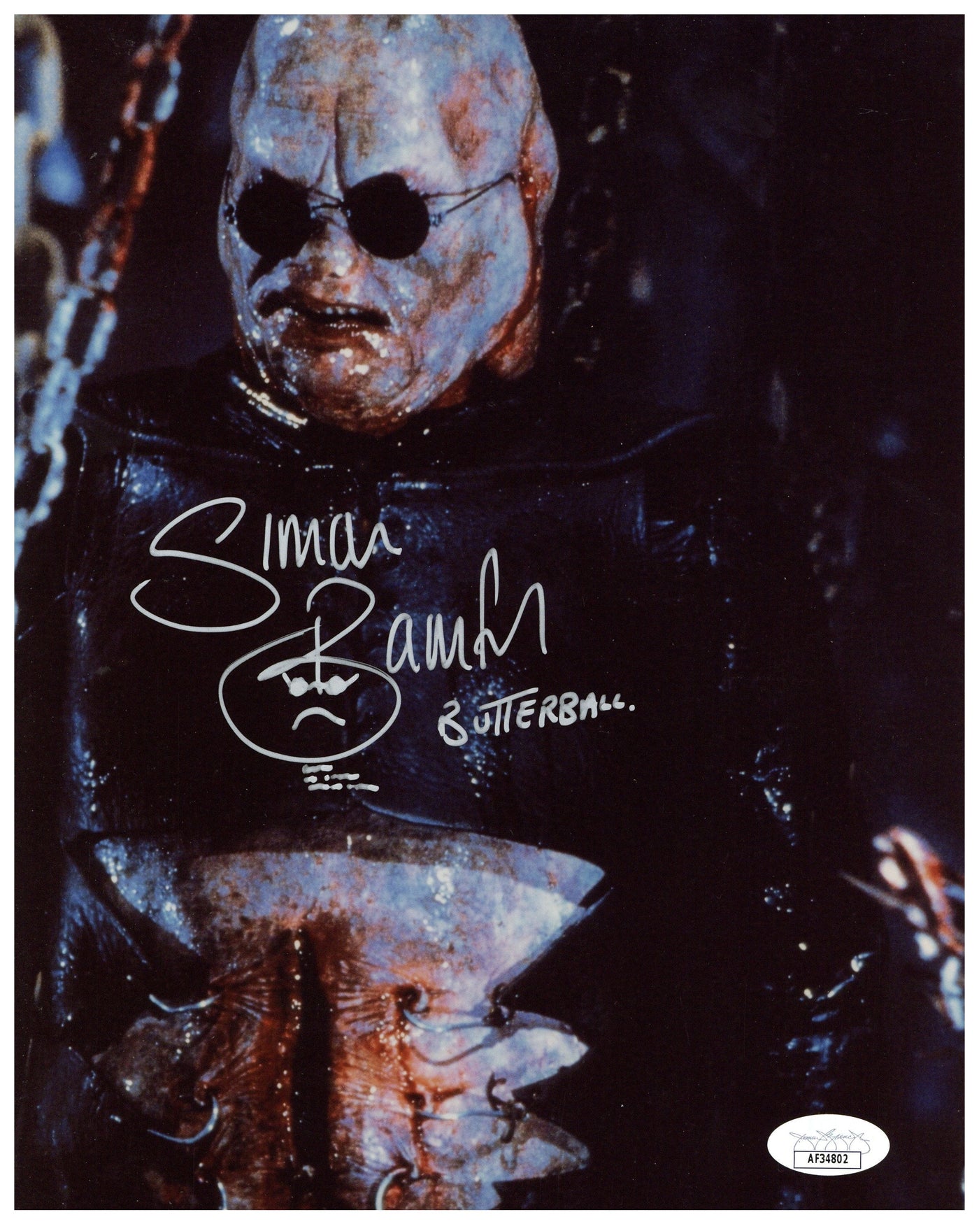 Simon Bamford Signed 8x10 Photo Hellraiser Butterball Autographed JSA COA