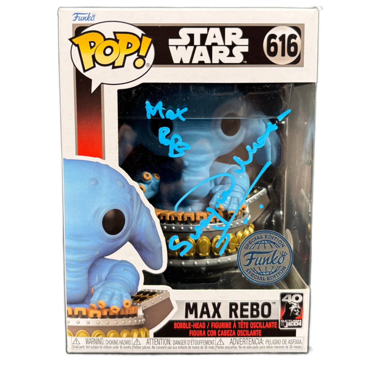 Simon Williamson Signed Funko POP Star Wars Max Rebo Autographed JSA COA