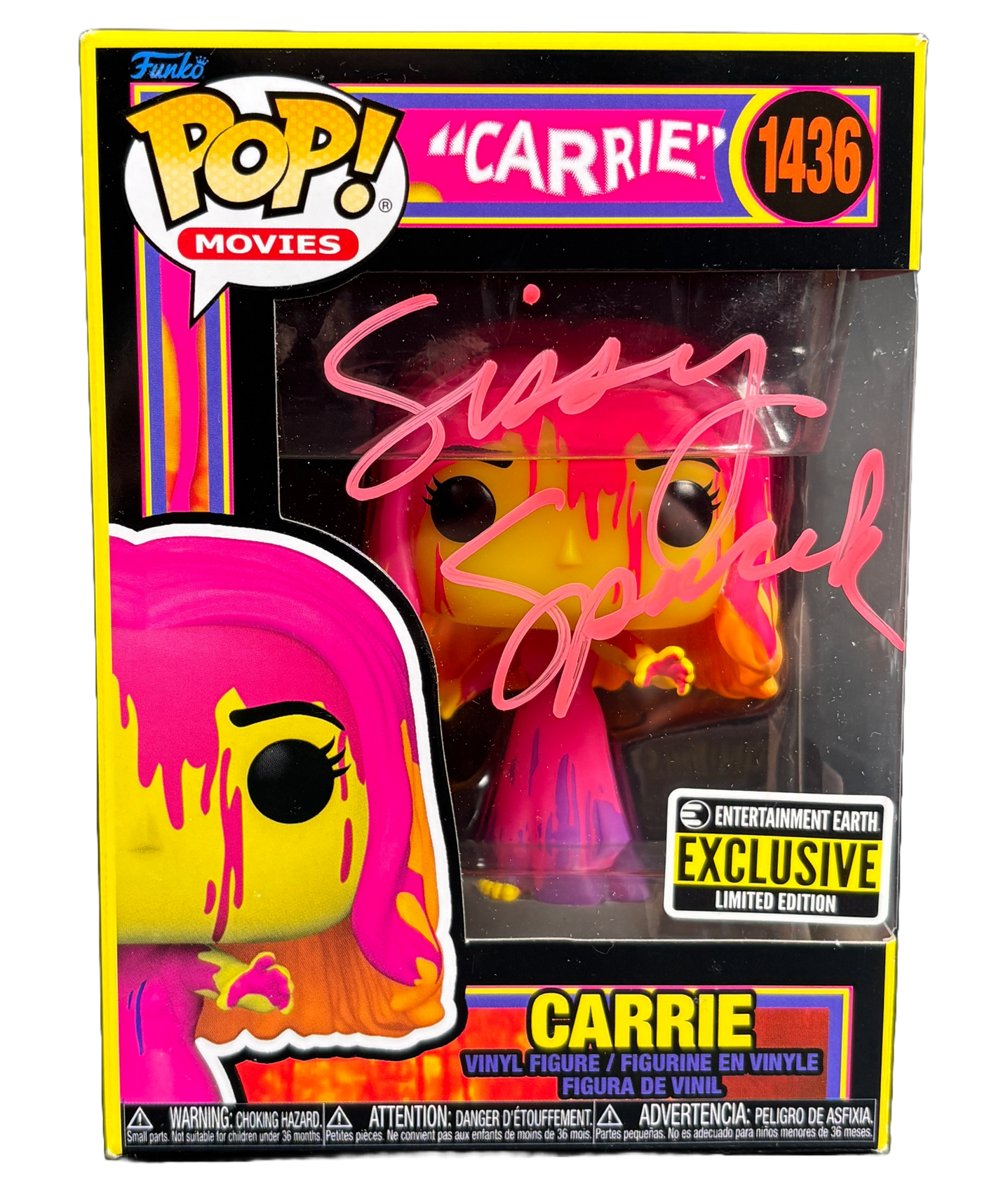 Sissy Spacek Signed Funko Pop Carrie Black Light Autographed JSA COA