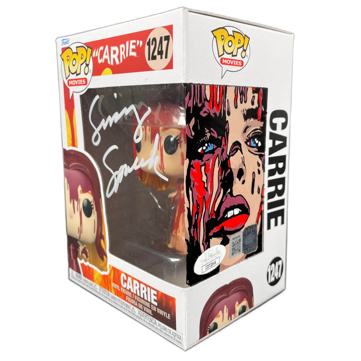 Sissy Spacek Signed Funko Pop Carrie Sketched Autographed JSA COA