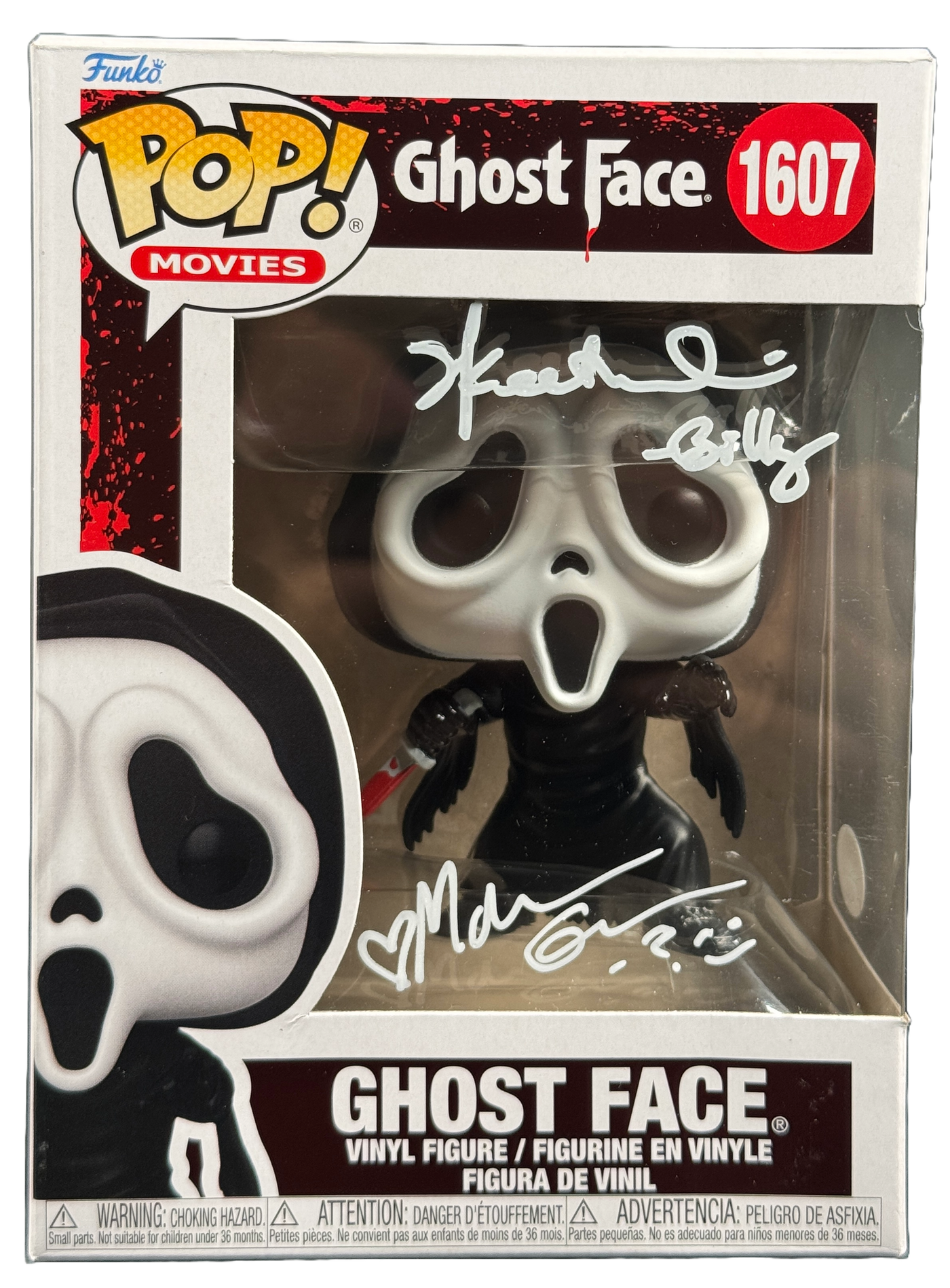 Skeet Ulrich & McKenna Grace Signed Funko POP Scream Ghost Face Autographed JSA