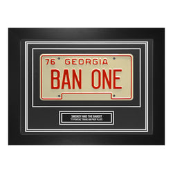 Image of Smokey and The Bandit License Plate Wall Display 77 Pontiac Trans AM Prop Frame
