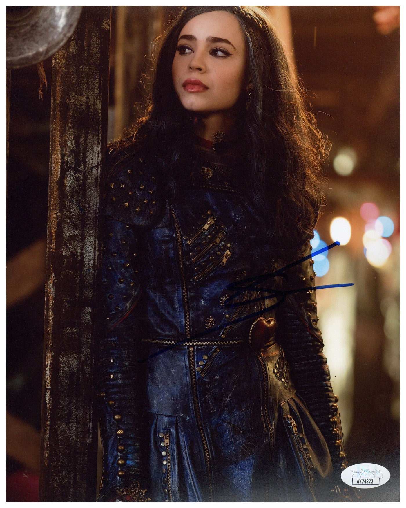 Sofia Carson Signed 8x10 Descendants Evie Authentic Autograph JSA COA 2