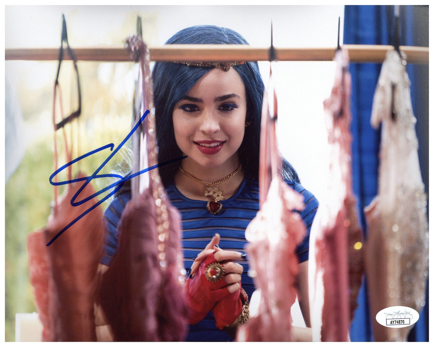 Sofia Carson Signed 8x10 Descendants Evie Authentic Autograph JSA COA 4