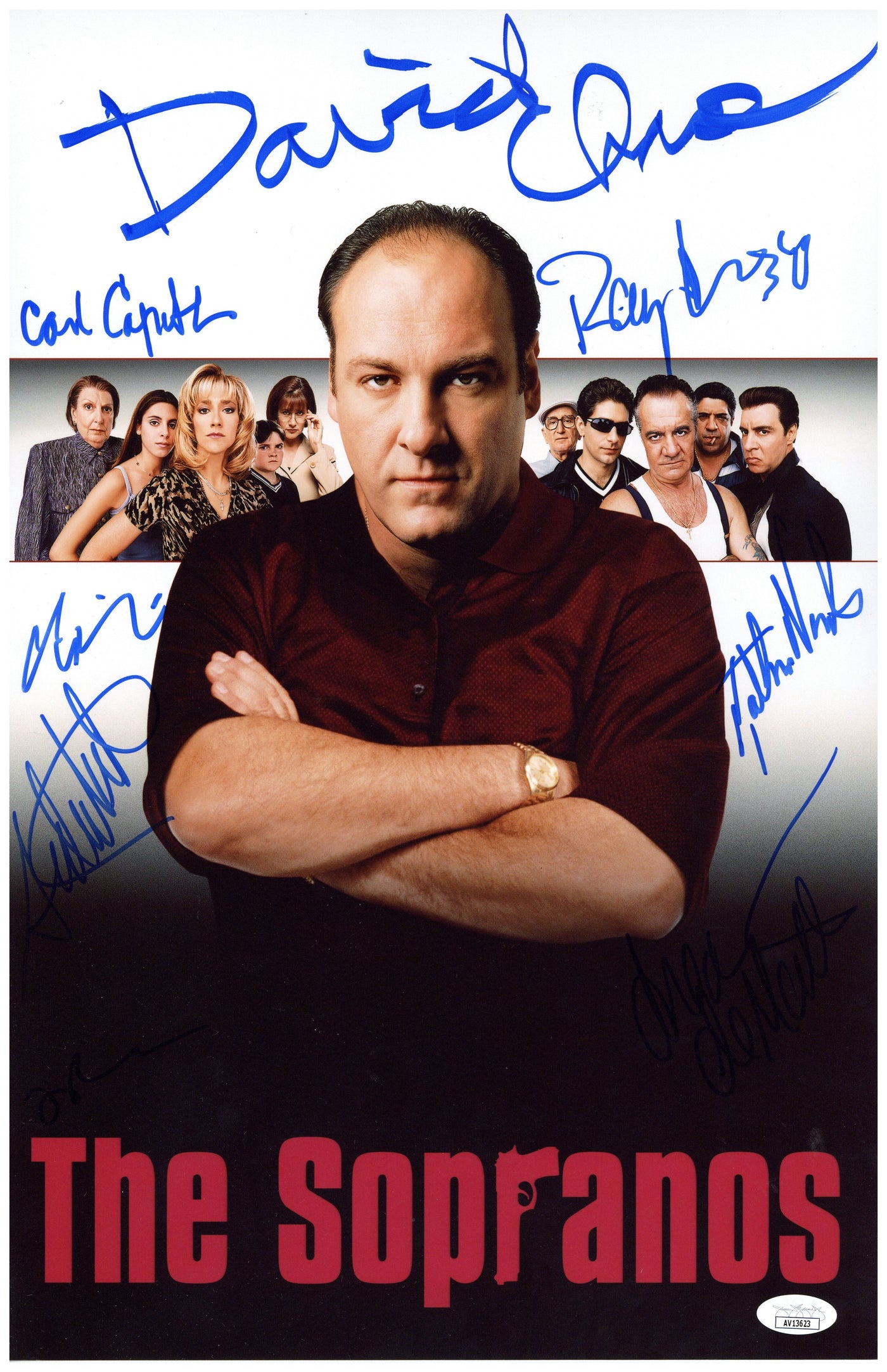 Sopranos Cast Signed 11x17 Photo Signed by 8 Autographed JSA COA #3
