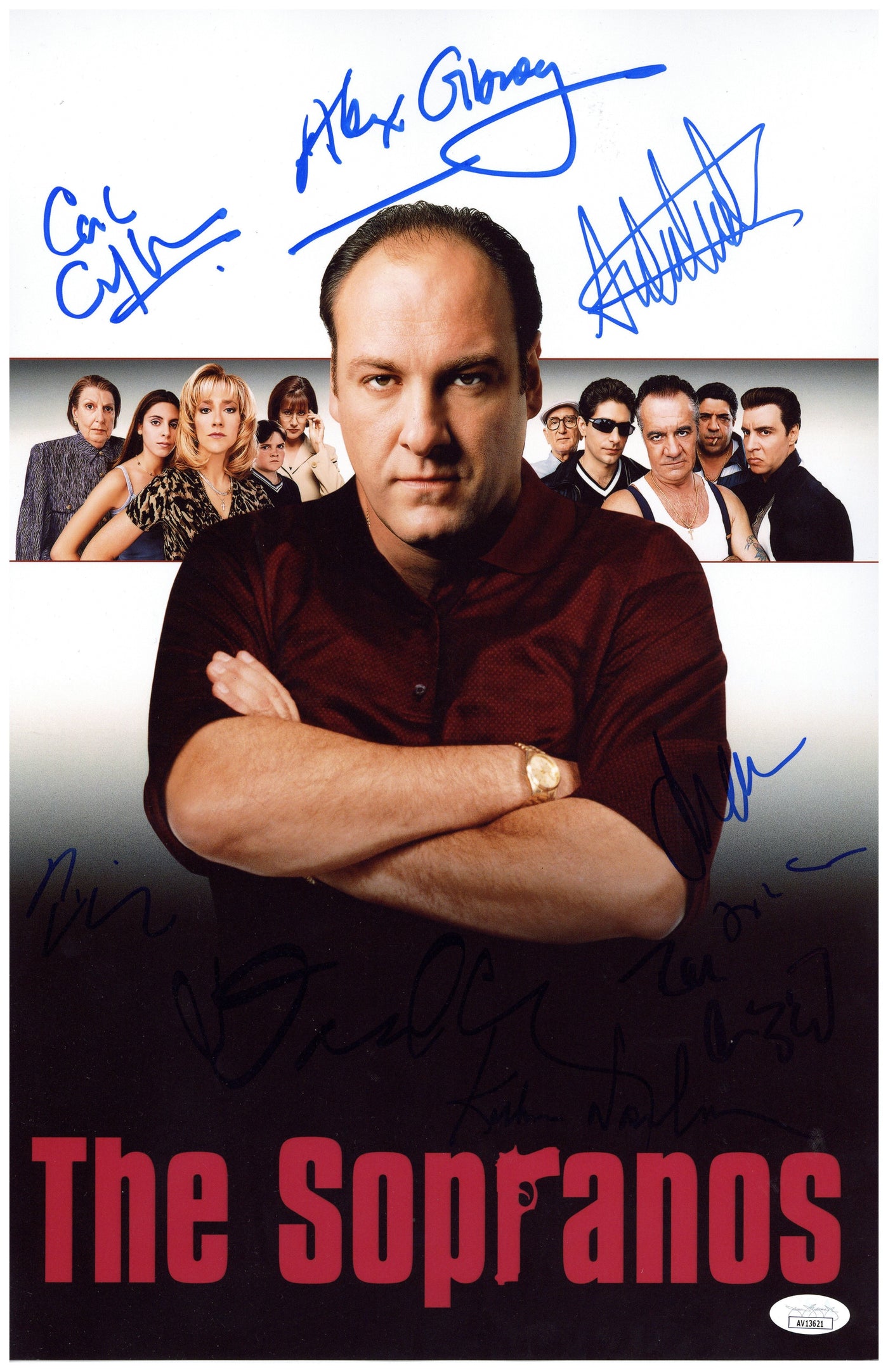Sopranos Cast Signed 11x17 Photo Signed by 9 Autographed JSA COA #1