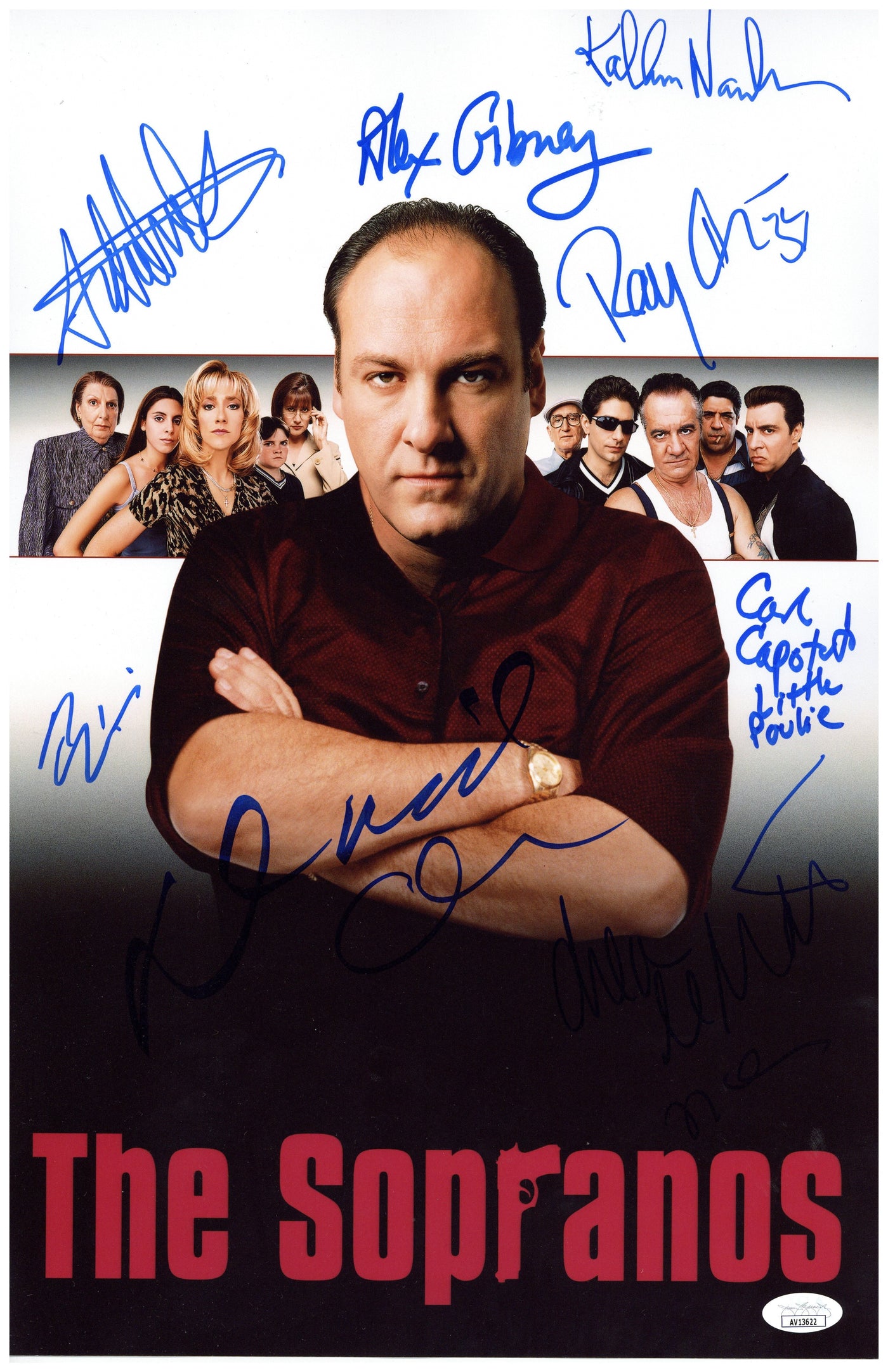 Sopranos Cast Signed 11x17 Photo Signed by 9 Autographed JSA COA #2