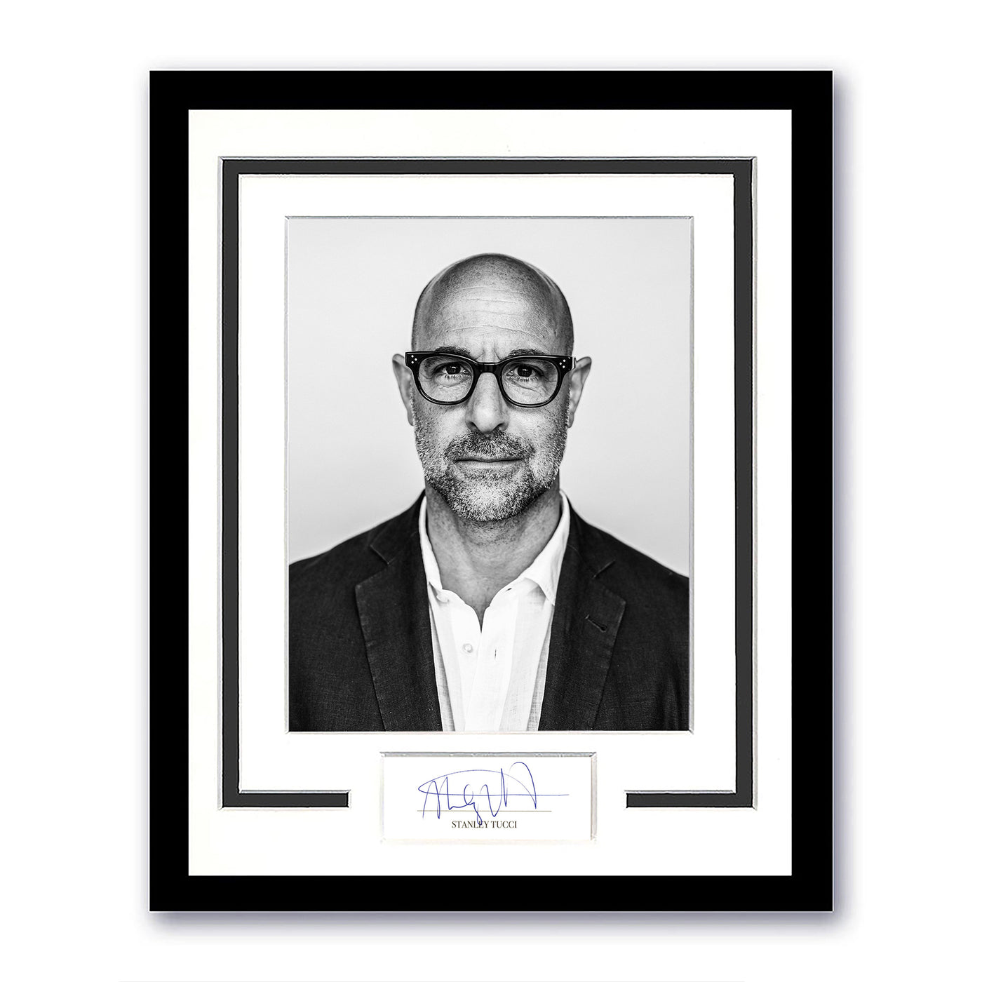 Stanley Tucci Signed 11x14 Photo Custom Frame The Hunger Games Autographed ACOA 2