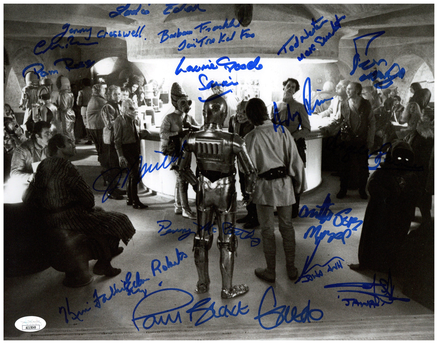 Star Wars Multi Signed 11X14 Cast Photo Mayhew Autographed JSA COA