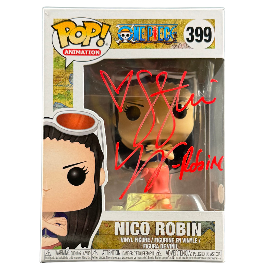 Stephanie Young Signed Funko POP One Piece Nico Robin #399 Autographed ...