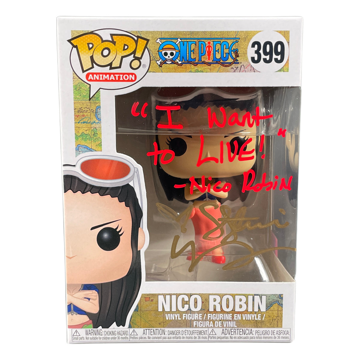 Stephanie Young Signed Funko POP One Piece Nico Robin Autographed PASS COA 2