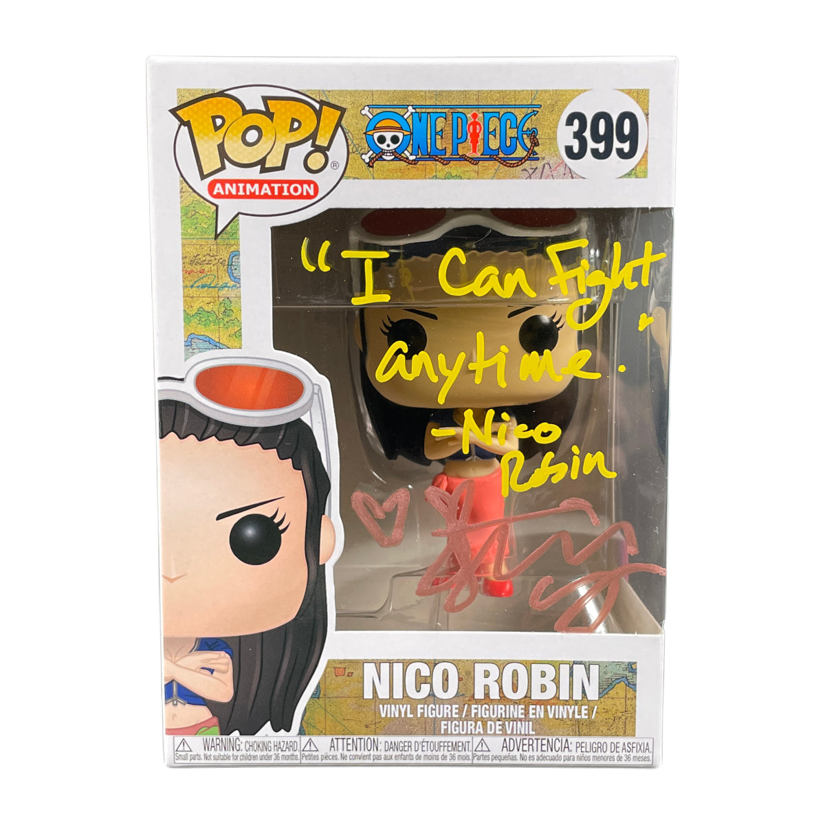 Stephanie Young Signed Funko POP One Piece Nico Robin Autographed PASS COA 3