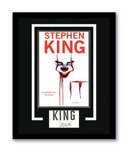 Image of Stephen King Signed Cut Custom Framed 11x14 IT Pennywise Autographed ACOA