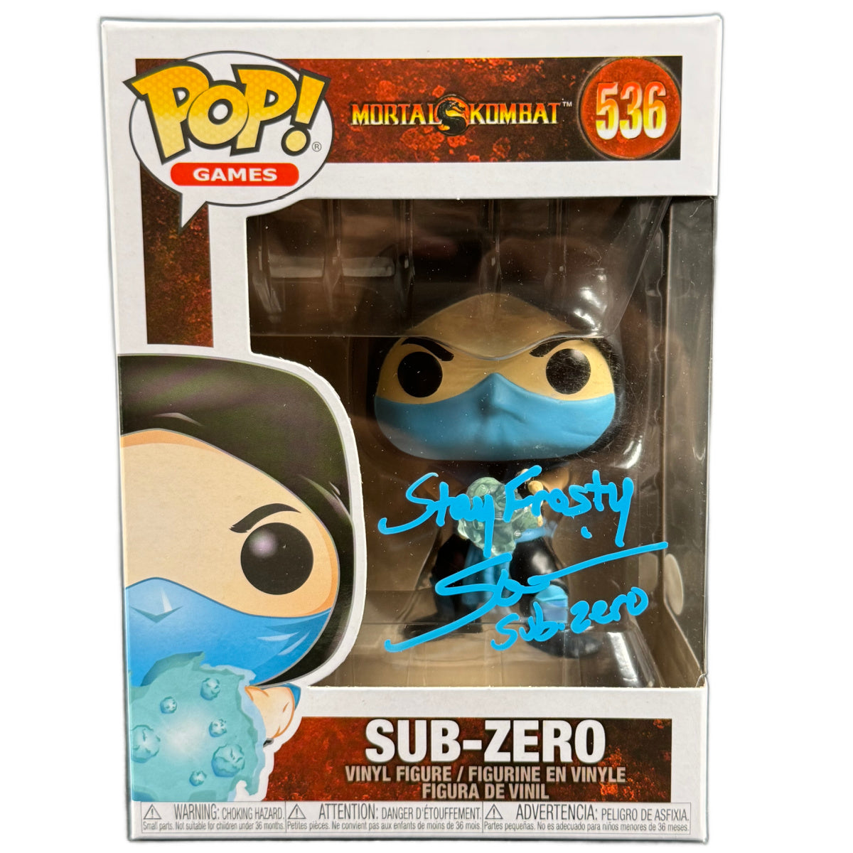 Steve Blum Signed Funko POP! Mortal Kombat Sub-Zero #536 Autographed JSA COA
