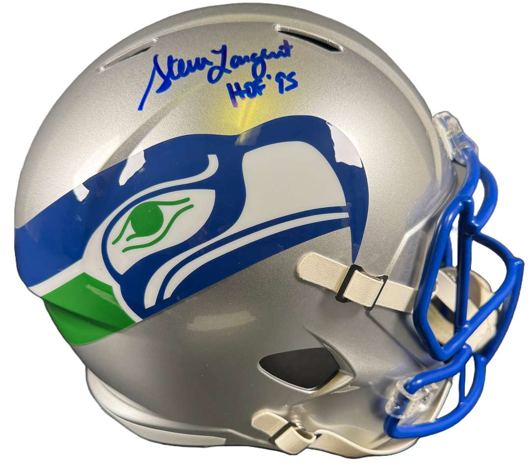 Steve Largent Signed Seahawks F/S Speed Helmet Autographed BAS COA