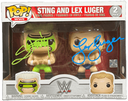 Image of Sting & Lex Luger Signed WWE Legends Funko POP 2-Pack Autographed JSA COA