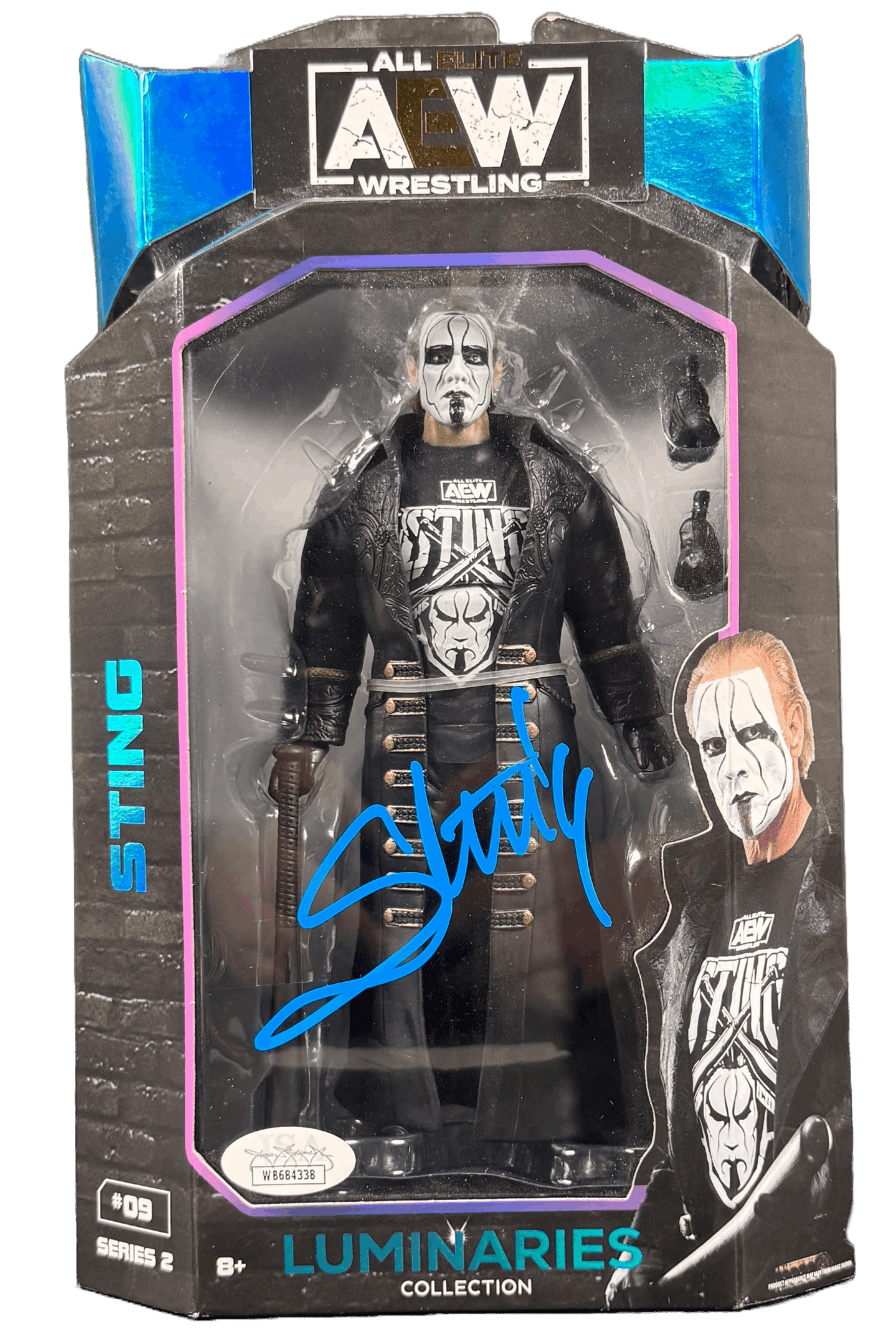 Sting Signed AEW LUMINARIES Collection Figure Wrestling Autograph JSA COA