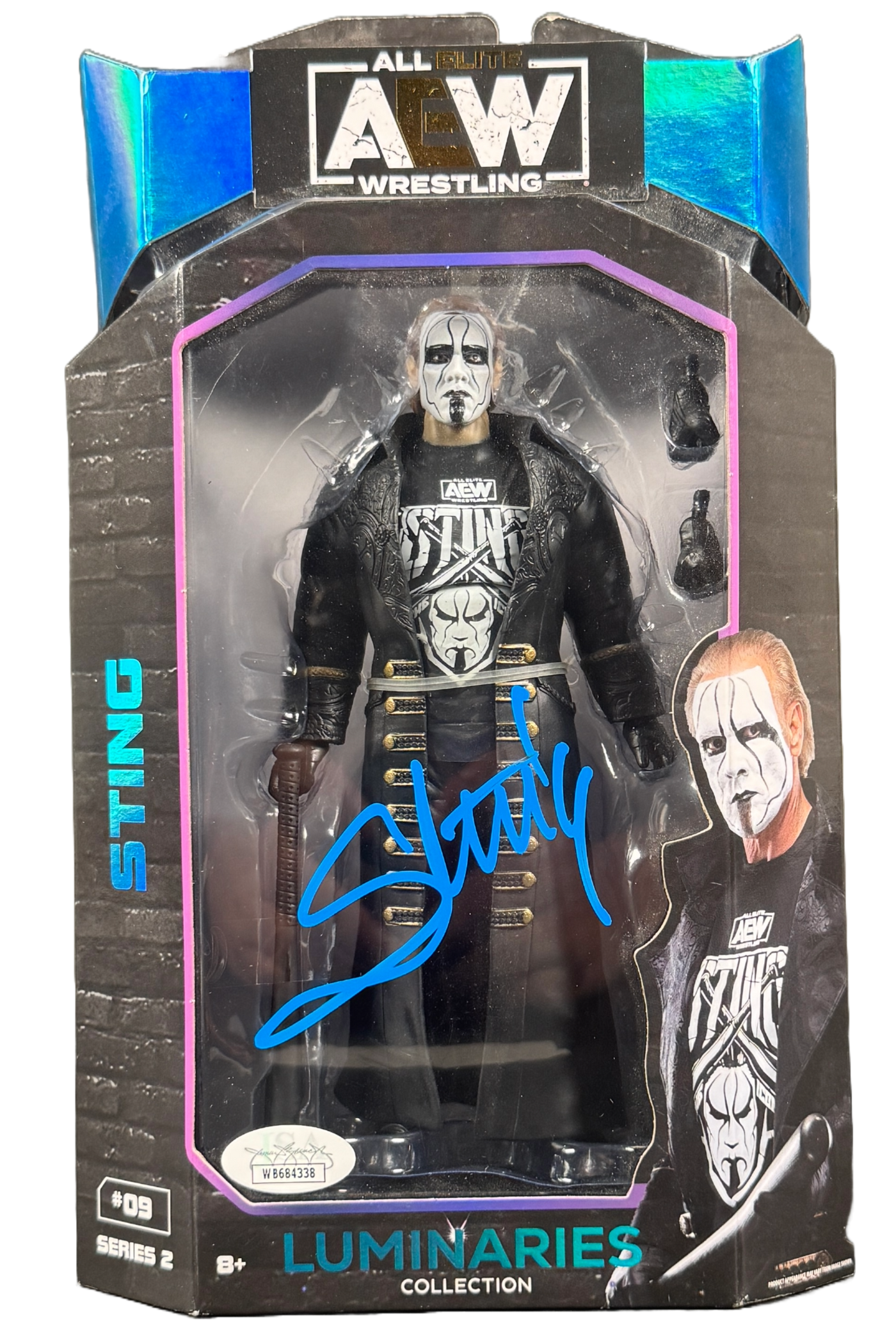 Sting Signed AEW LUMINARIES Collection Figure Wrestling Autograph JSA COA