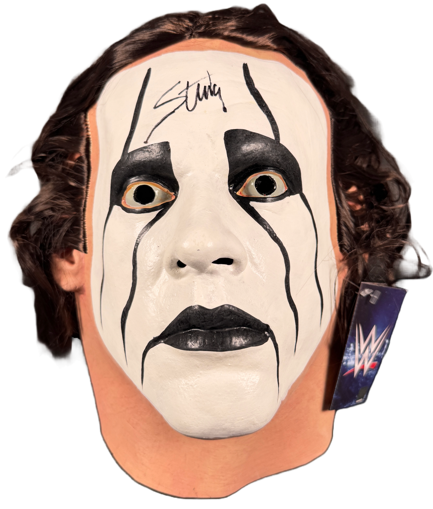 Sting Signed WWE Sting Deluxe Full Head Mask by Trick or Treat Studios JSA COA