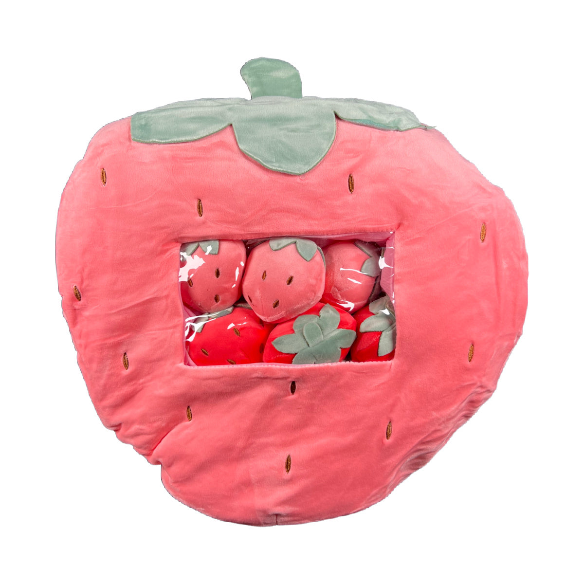 Strawberry Plush Toy with Mini Strawberry Pillows - 23" Inches