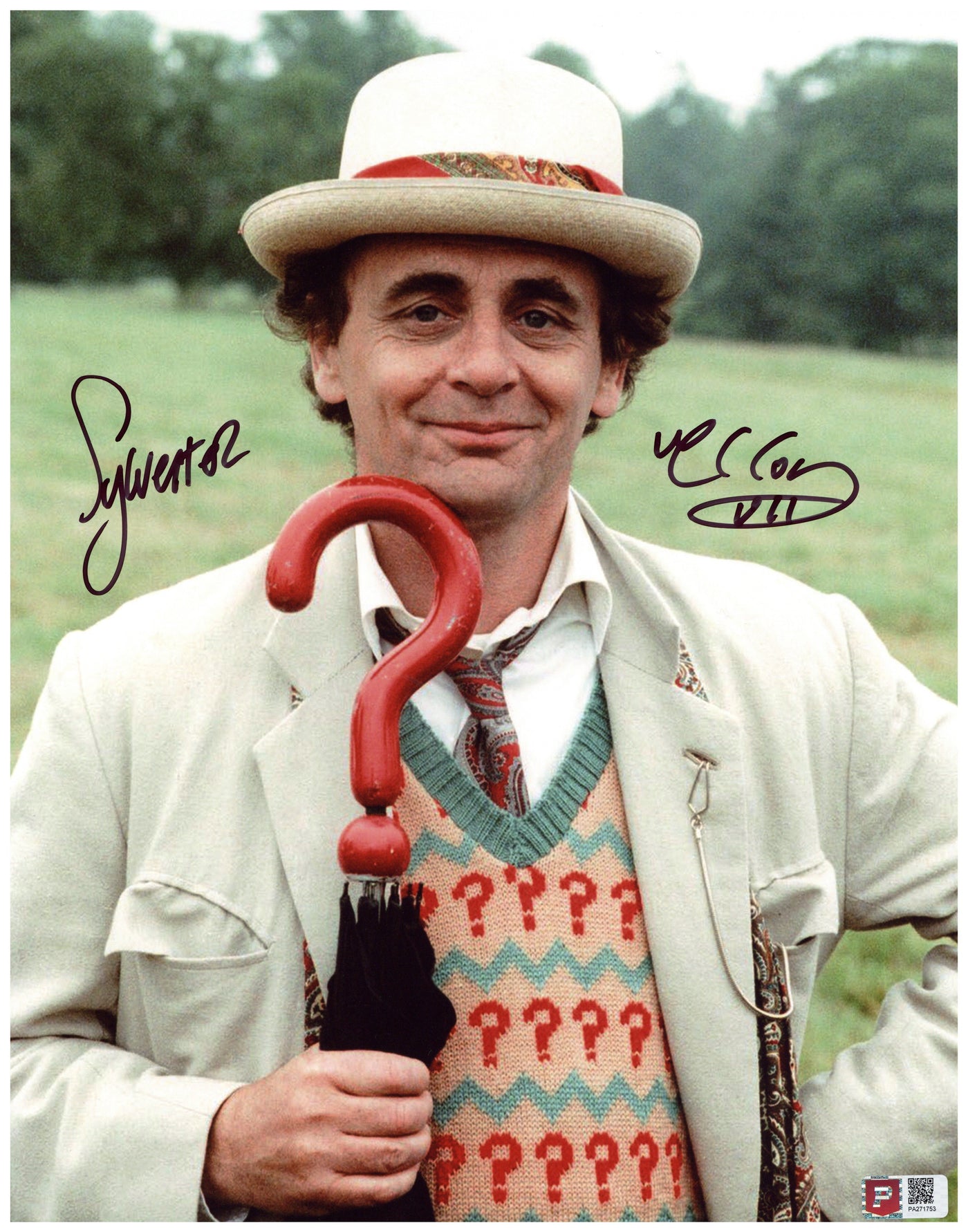 Sylvester McCoy Signed 11x14 Photo Doctor Who Autographed JSA COA