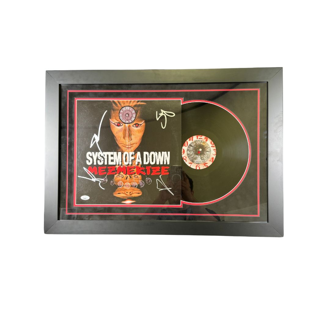System of a Down Signed Autographed Mezmerize Vinyl Record LP Framed JSA COA