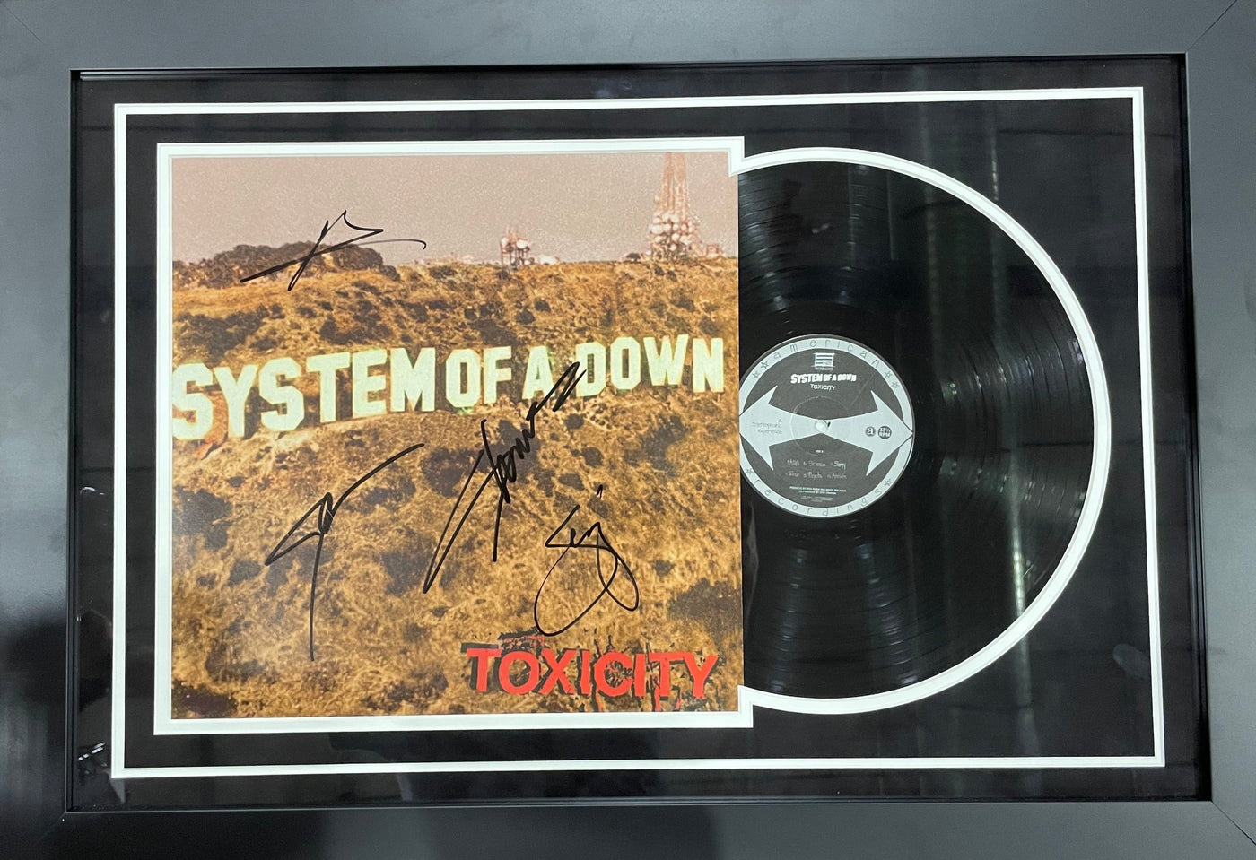 System of a Down Signed Autographed Toxicity Vinyl Record Album LP Framed - JSA COA